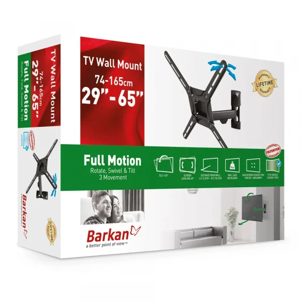 Suport TV de perete BARKAN 3300, Negru