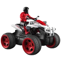 Jucărie cu telecomandă Crazon Motorcycle Smoking Beach, 1:14, Negru/Rosu (333-MT21142)