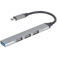 USB-концентратор Gembird UHB-CM-U3P1U2P3-02, Серебристый