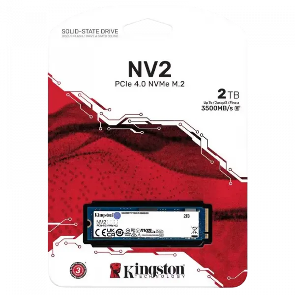 Накопитель SSD Kingston NV2, 2000Гб, SNV2S/2000G
