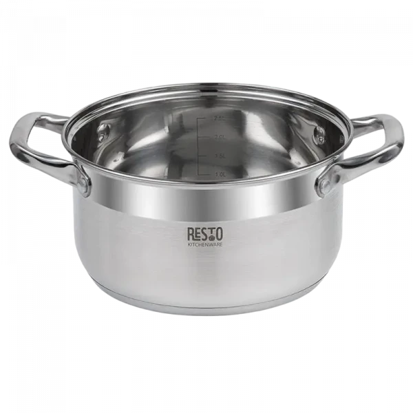 Кастрюля RESTO 92003, 3,6л, 20см, Нержавеющая сталь