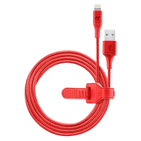 Кабель для зарядки и синхронизации Cellularline Satellite MFI, USB Type-A/Lightning, 1м, Красный