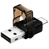 Кардридер ADATA ACMR3PL-OTG-RBK, USB Type-C, USB Type-A, Чёрный