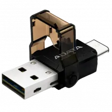 Cititor de carduri ADATA ACMR3PL-OTG-RBK, USB Type-C, USB Type-A, Negru