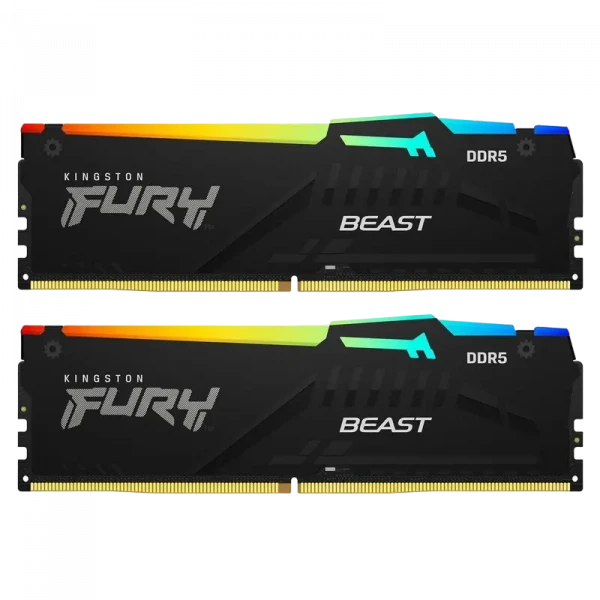 Memorie RAM Kingston FURY Beast RGB, DDR5 SDRAM, 5600 MHz, 32 GB, KF556C36BBEAK2-32