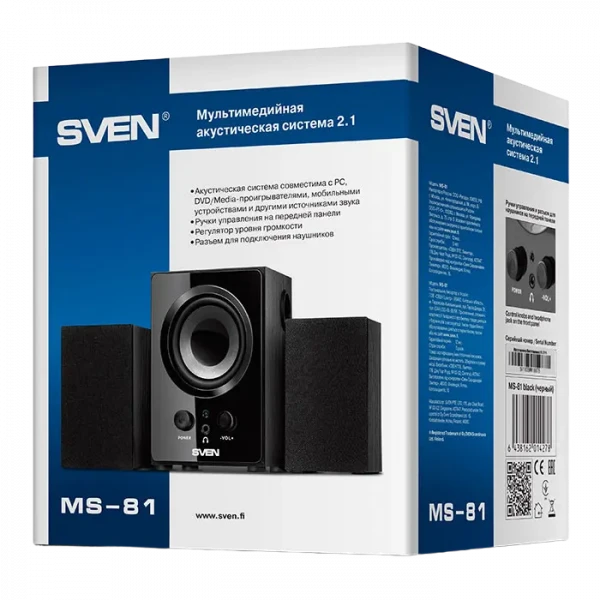Boxe pentru calculator 2.1 SVEN MS-81, Negru