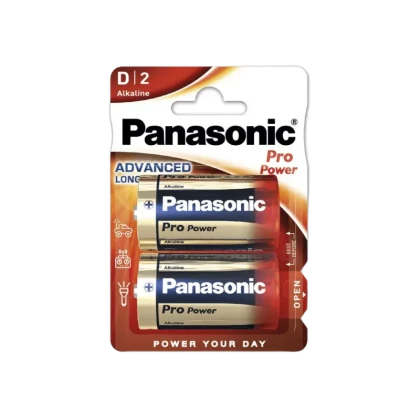 Батарейки Panasonic Pro Power (D) LR20XEG/2BP, D, 2шт.