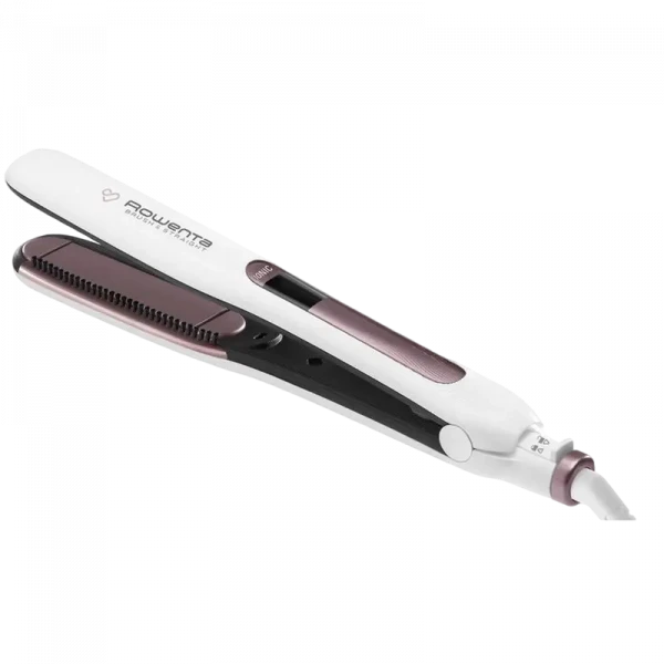 Выпрямитель для волос Rowenta Brush & Straight SF7510F0, Белый | Розовый