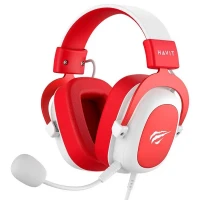 Căști gaming Havit H2002d, Cu fir, Alb Roșu
