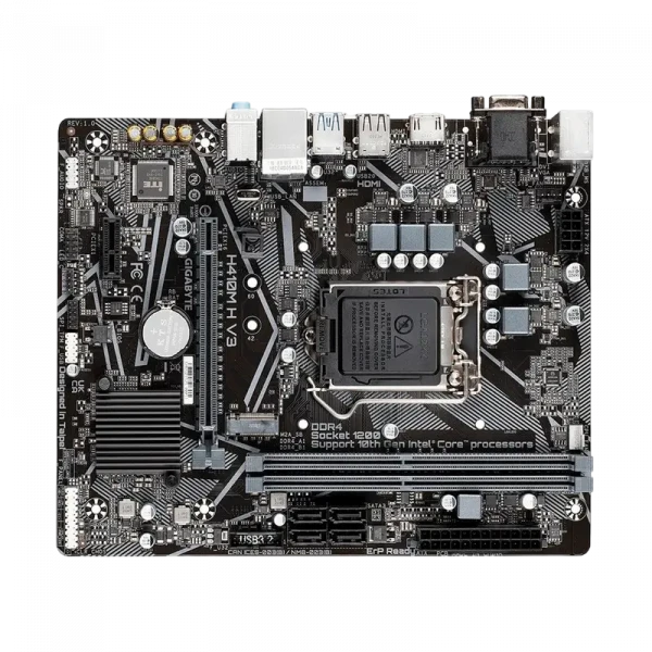 Материнская плата Gigabyte H410M H V3, LGA1200, Intel H510, Micro-ATX