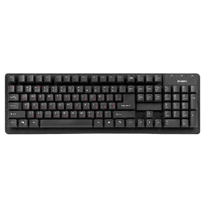 Клавиатура SVEN Standard 301, Проводное, Чёрный