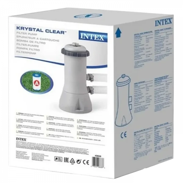 Pompa de filtru Intex Krystal Clear, Gri, 28638
