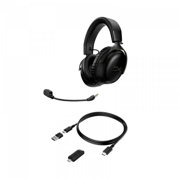 Căști HyperX Cloud III Wireless, Fără fir, Negru
