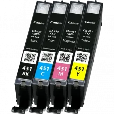Cartușe de cerneală multipack Canon CLI-451, 7ml, Multipack BK/C/M/Y