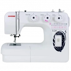 Mașină de cusut JANOME S-24, Alb Albastru