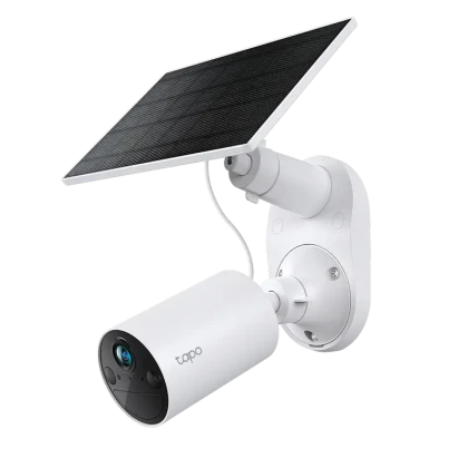 Умная камера видеонаблюдения + Солнечная панельTP-LINK TAPO C410 KIT, Белый