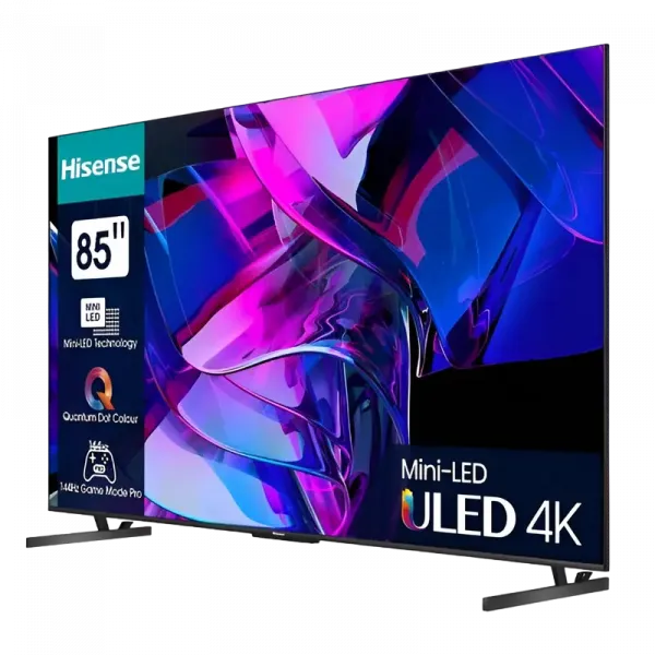 85 MiniLED SMART Телевизор Hisense 85U7KQ, 3840x2160 4K UHD, VIDAA U7.0, Серый