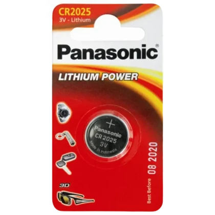Дисковые батарейки Panasonic CR-2025EL, CR2025, 1шт.