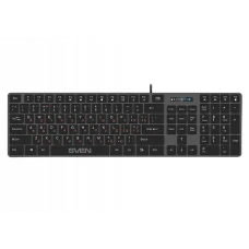 Tastatură SVEN KB-E5000, Cu fir, Negru