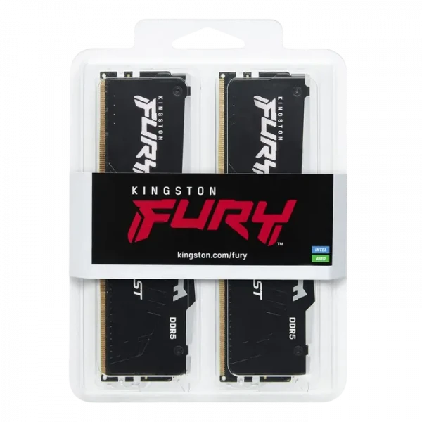 Memorie RAM Kingston FURY Beast RGB, DDR5 SDRAM, 5200 MHz, 16GB, KF552C40BBAK2-16