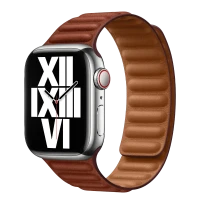Curea pentru ceas Apple ML7L3ZM/A, Piele, Medium, Cafeniu