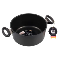 Сотейник AMT Gastroguss AMT-1024-EZ500-L, 3л, 24см, Чёрный