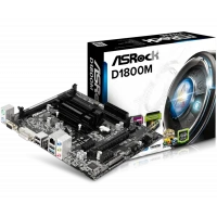 Материнская плата ASRock D1800M, Intel J1800, Micro-ATX