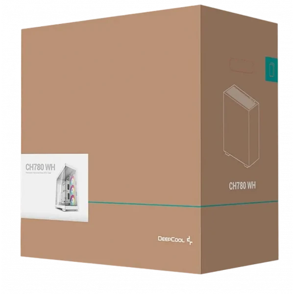 Компьютерный корпус Deepcool CH780, Full-Tower, Без блока питания, Белый