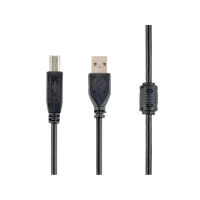 Кабель данных для периферийных устройств Cablexpert CCFB-USB2-AMBM-3M, USB Type-A/USB Type-B, 3м, Чёрный