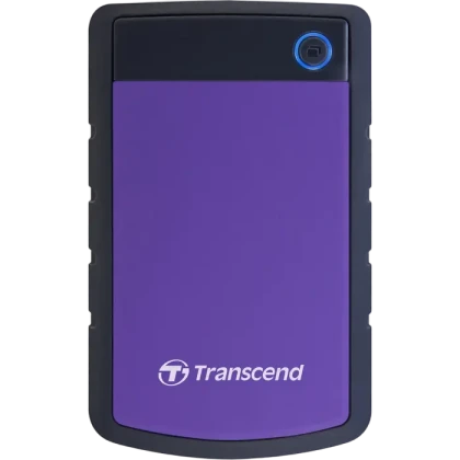 Внешний портативный жесткий диск Transcend StoreJet 25H3P, 1 ТБ, Серый/Фиолетовый (TS1TSJ25H3P)
