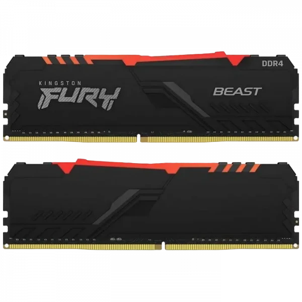 Memorie RAM Kingston FURY Beast RGB, DDR4 SDRAM, 3000 MHz, 16GB, KF430C15BBAK2/16