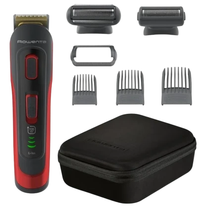 Trimmer pentru bărbați Rowenta 8-in-1 Selectium TN9400F4, Negru | Roșu