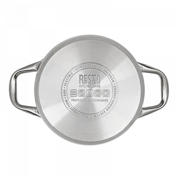 Кастрюля RESTO 92103, 2.7л, 18см, Нержавеющая сталь