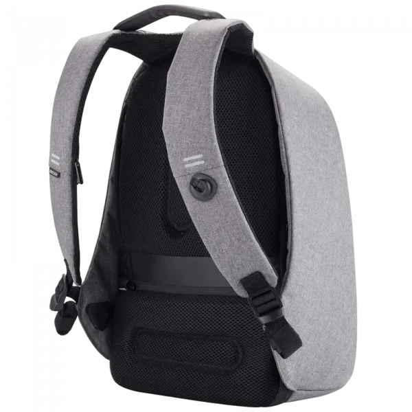 Rucsac pentru Laptop Bobby PRO, 15.6, Piele artificială, Gri