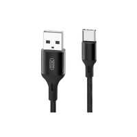 Кабель для зарядки и синхронизации XO NB143 Type-C, USB Type-A/USB Type-C, 1м, Чёрный