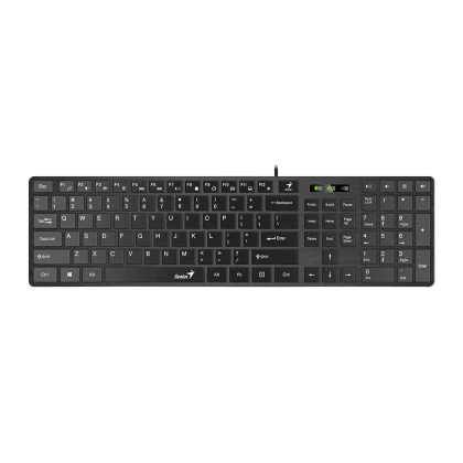 Клавиатура Genius SlimStar 126, Проводное, Чёрный