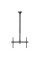 Suport pentru tavan Reflecta Pallas 70-6040T, Negru