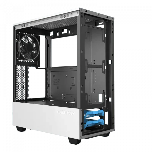Компьютерный корпус Gamemax Panda T802 WT, Midi-Tower, Без блока питания, Белый