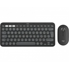 Клавиатура и мышь Logitech Pebble 2 Combo для MAC, Беспроводное, Чёрный