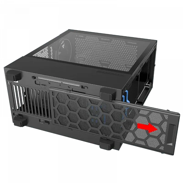 Carcasă PC Gamemax Panda T802 BK, Midi-Tower, Fără PSU, Negru