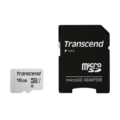 Карта памяти Transcend microSDHC 300S, 16Гб (TS16GUSD300S-A)