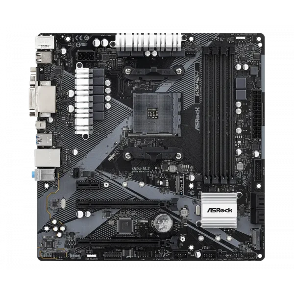 Материнская плата ASRock B450M PRO4-F R2.0, AM4, AMD B450, Micro-ATX