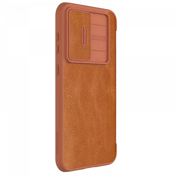 Чехол книжка Nillkin Samsung Galaxy S23 FE Qin Pro, Коричневый