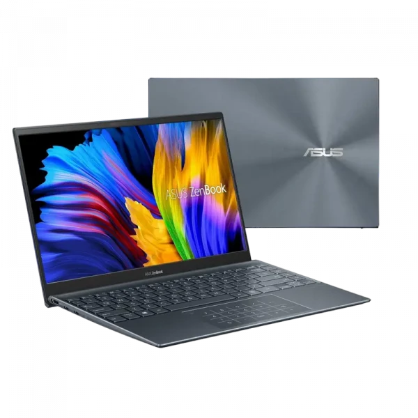 Laptop 14 ASUS Zenbook 14 UM425UA, Pine Grey, AMD Ryzen 5 5500U, 16GB/512GB, Fără SO