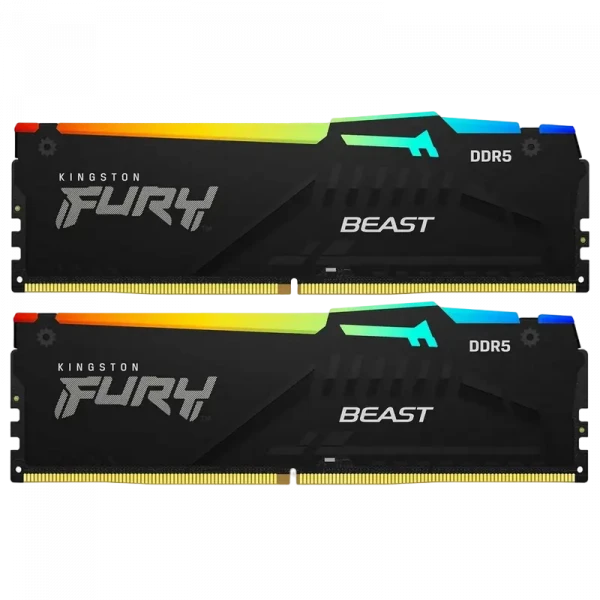 Memorie RAM Kingston FURY Beast RGB, DDR5 SDRAM, 6000 MHz, 64GB, KF560C30BBAK2-64