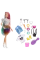 Păpușa Barbie Leopard rainbow hair GRN81