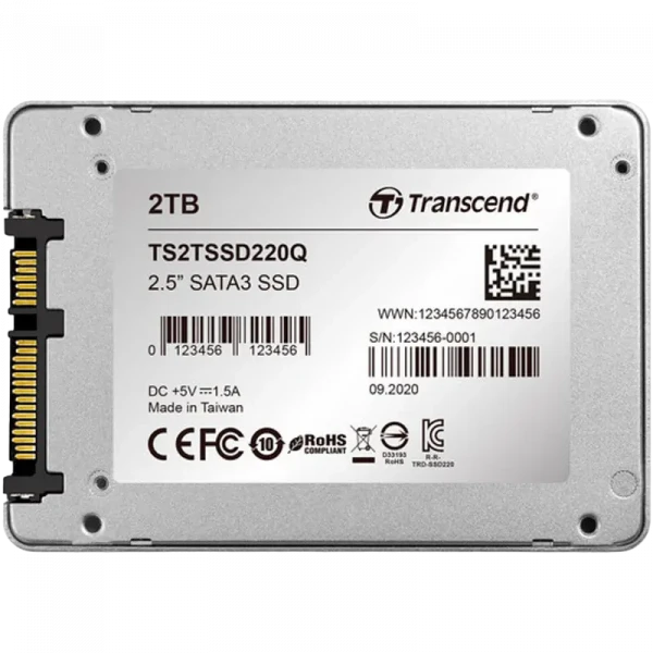 Накопитель SSD Transcend SSD220Q, 2000Гб, TS2TSSD220Q