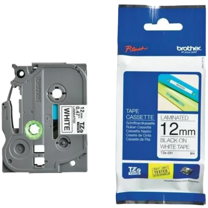 Cartuş de bandă Brother TZe-N231, 12 mm x 8 m