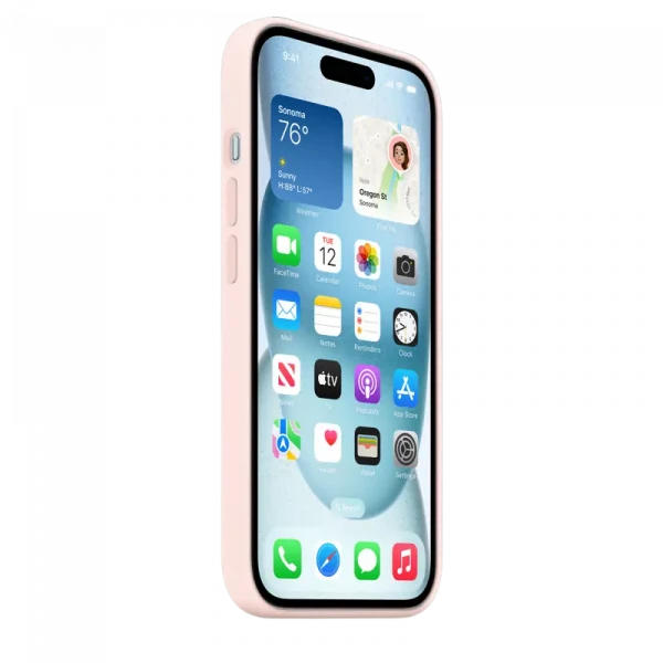 Чехол Apple iPhone 15 Silicone Case with MagSafe, Light Pink
