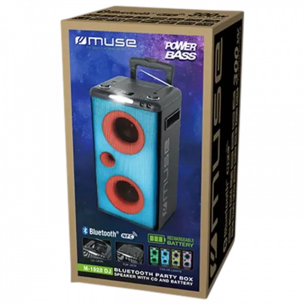 Портативная колонка MUSE M-1928 DJ, Чёрный